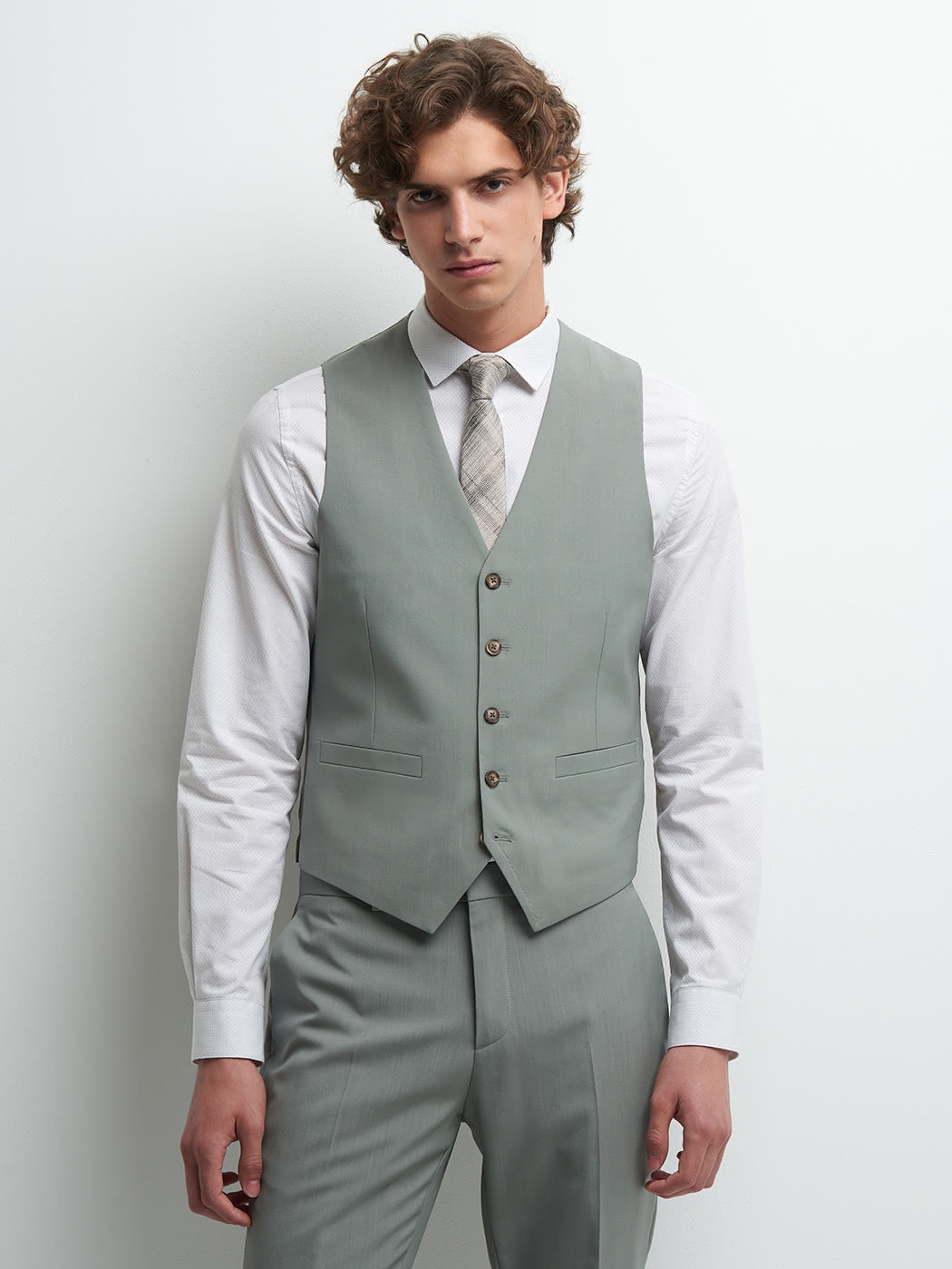 Gilet coordonnable en laine uni - DEVRED 1902