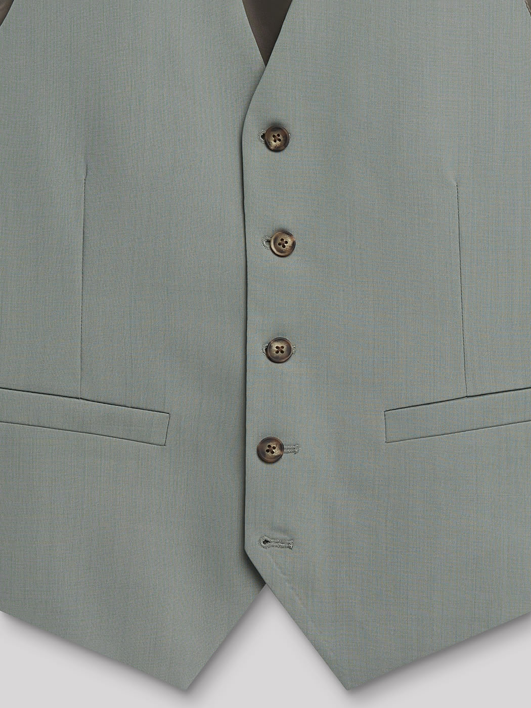 Gilet coordonnable en laine uni - DEVRED 1902