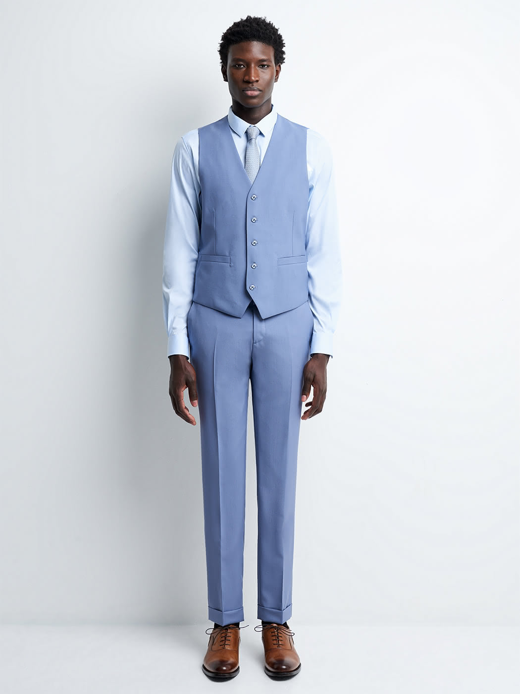 Gilet coordonnable en laine uni - DEVRED 1902
