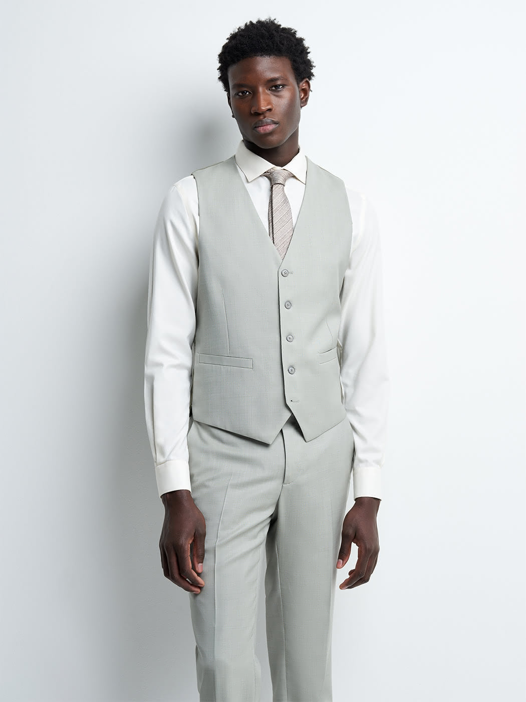 Gilet coordonnable en laine uni - DEVRED 1902