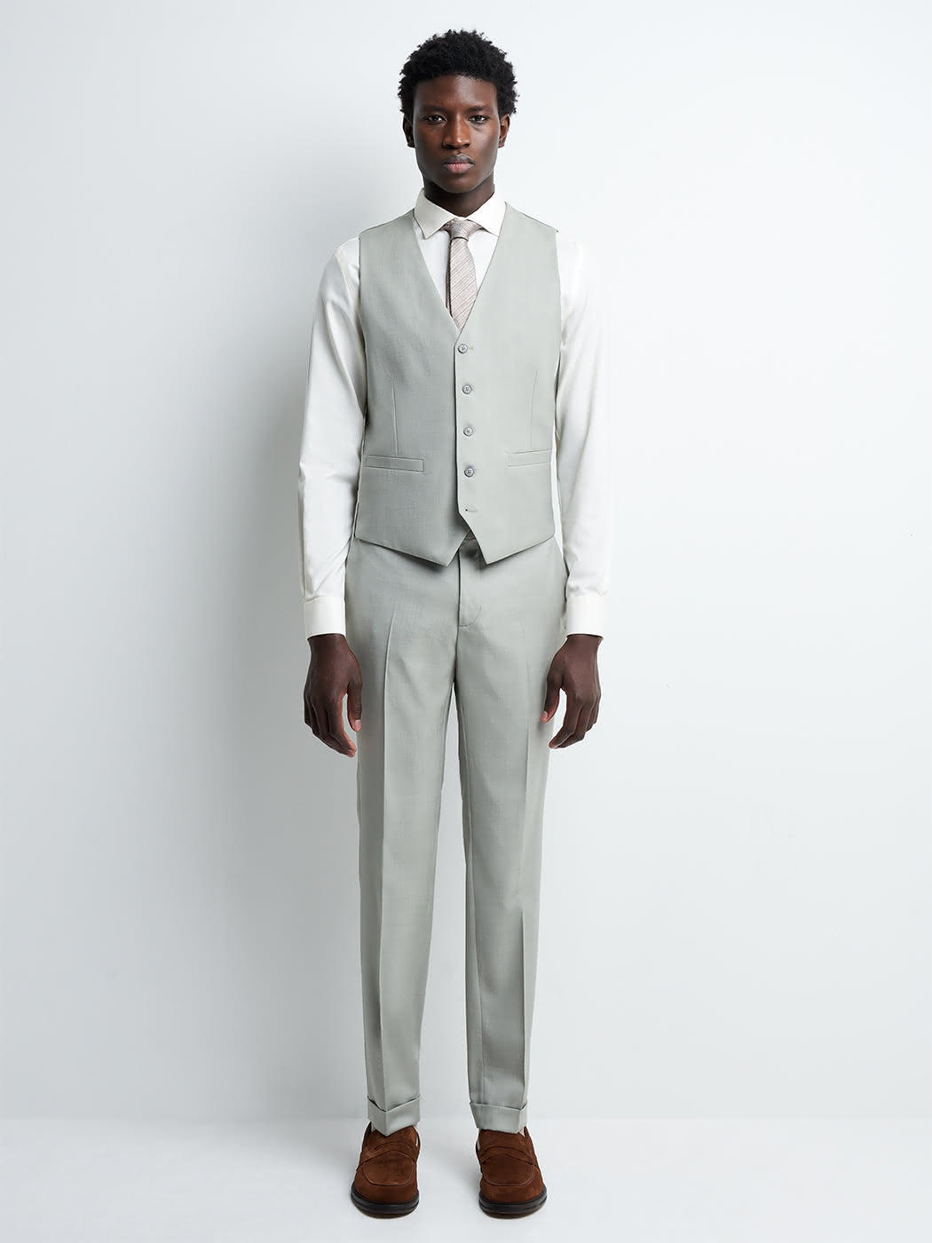 Gilet coordonnable en laine uni - DEVRED 1902