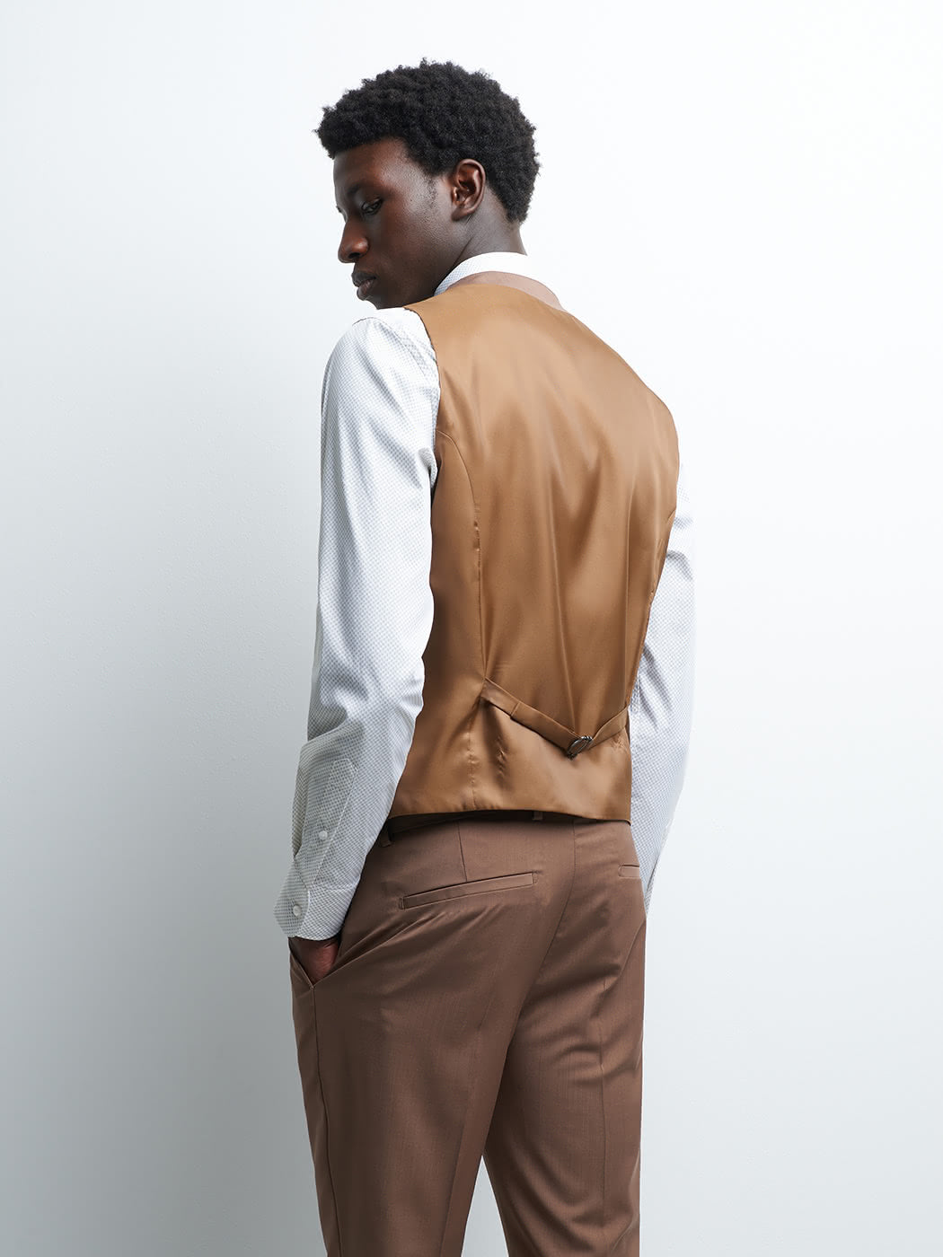Gilet coordonnable en laine uni - DEVRED 1902