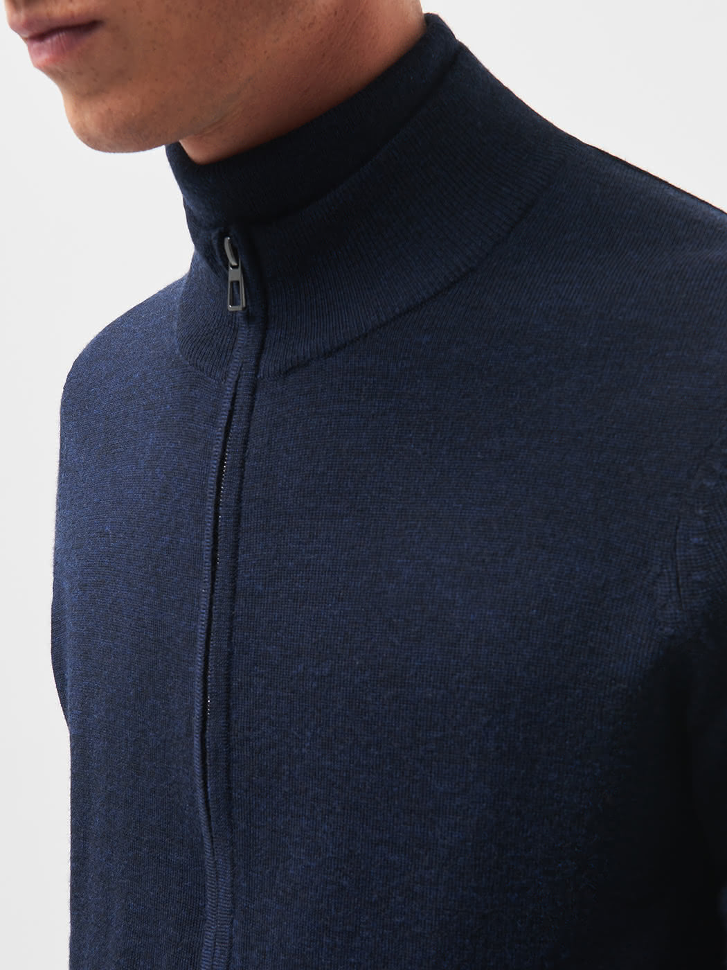 Cardigan zippé en laine mérinos - DEVRED 1902