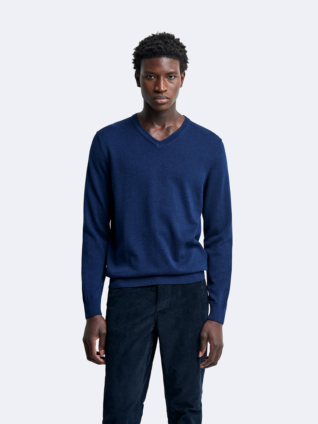 Pull col V en coton bio - DEVRED 1902