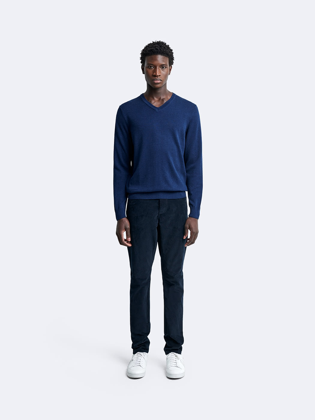 Pull col V en coton bio - DEVRED 1902