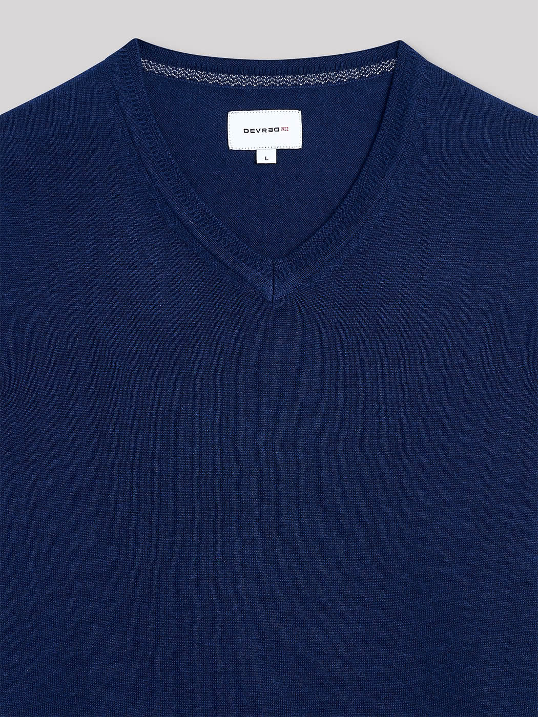 Pull col V en coton bio - DEVRED 1902