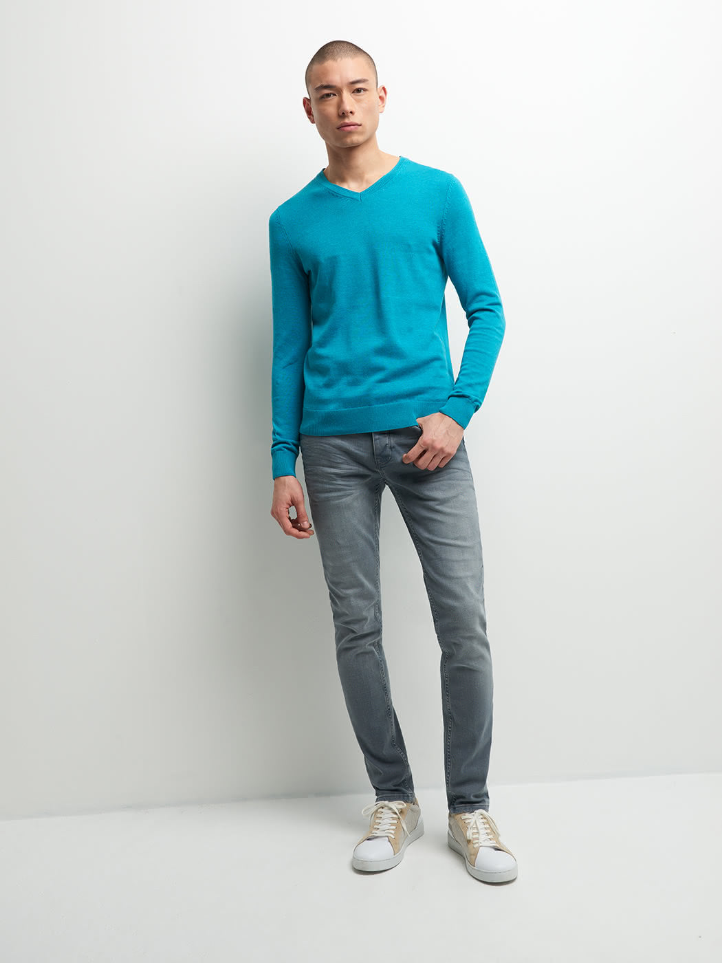 Pull col V en coton - DEVRED 1902