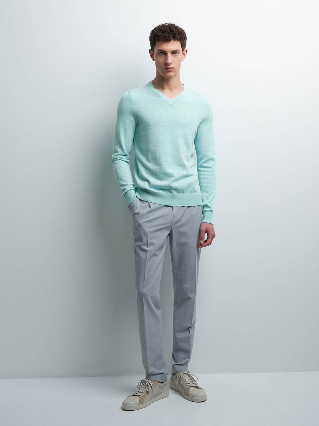 Pull col V en coton - DEVRED 1902