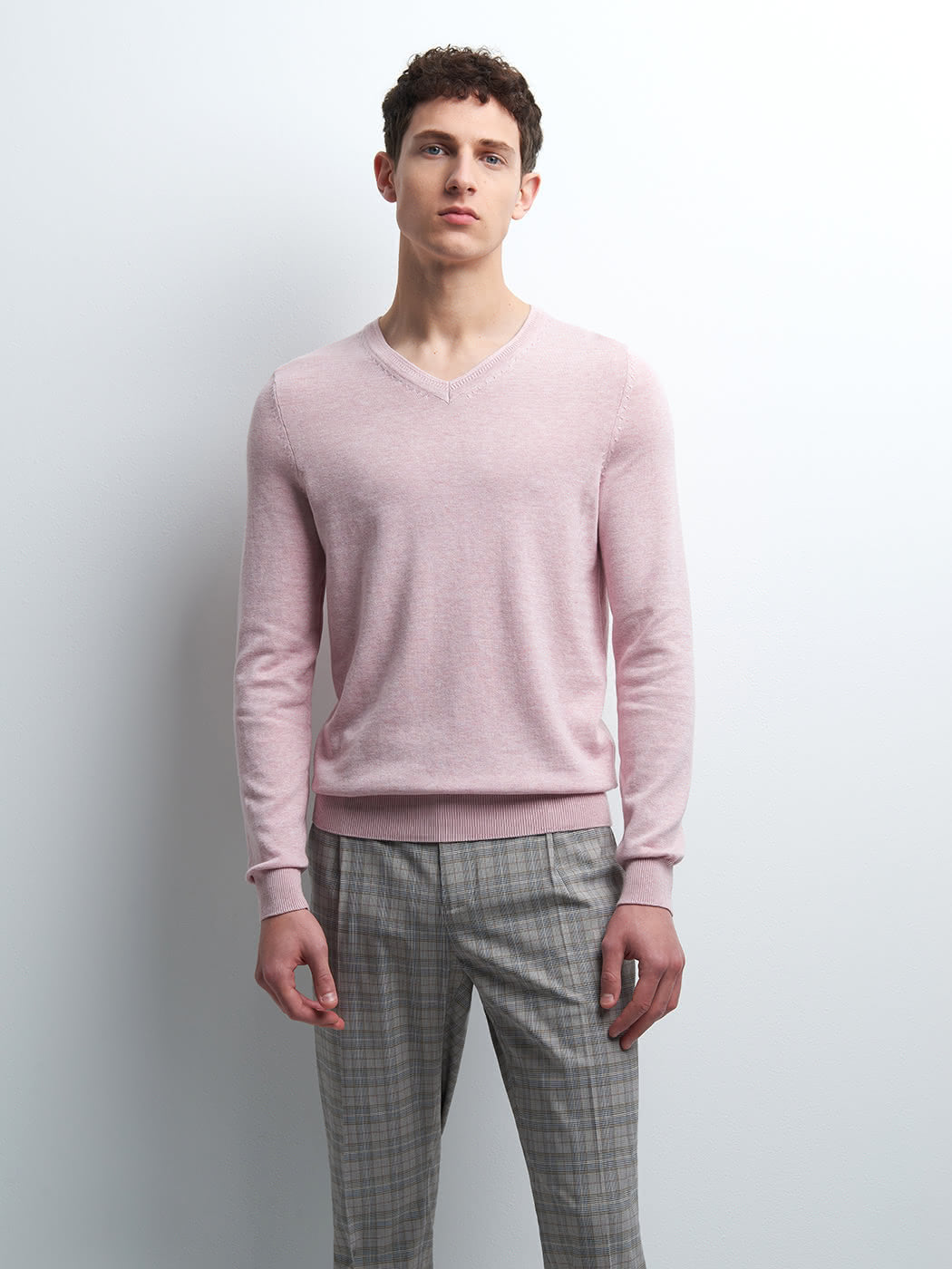Pull col V en coton - DEVRED 1902