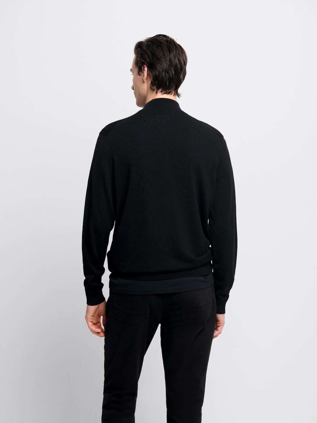 Pull col cheminée zippé en laine Mérinos - DEVRED 1902