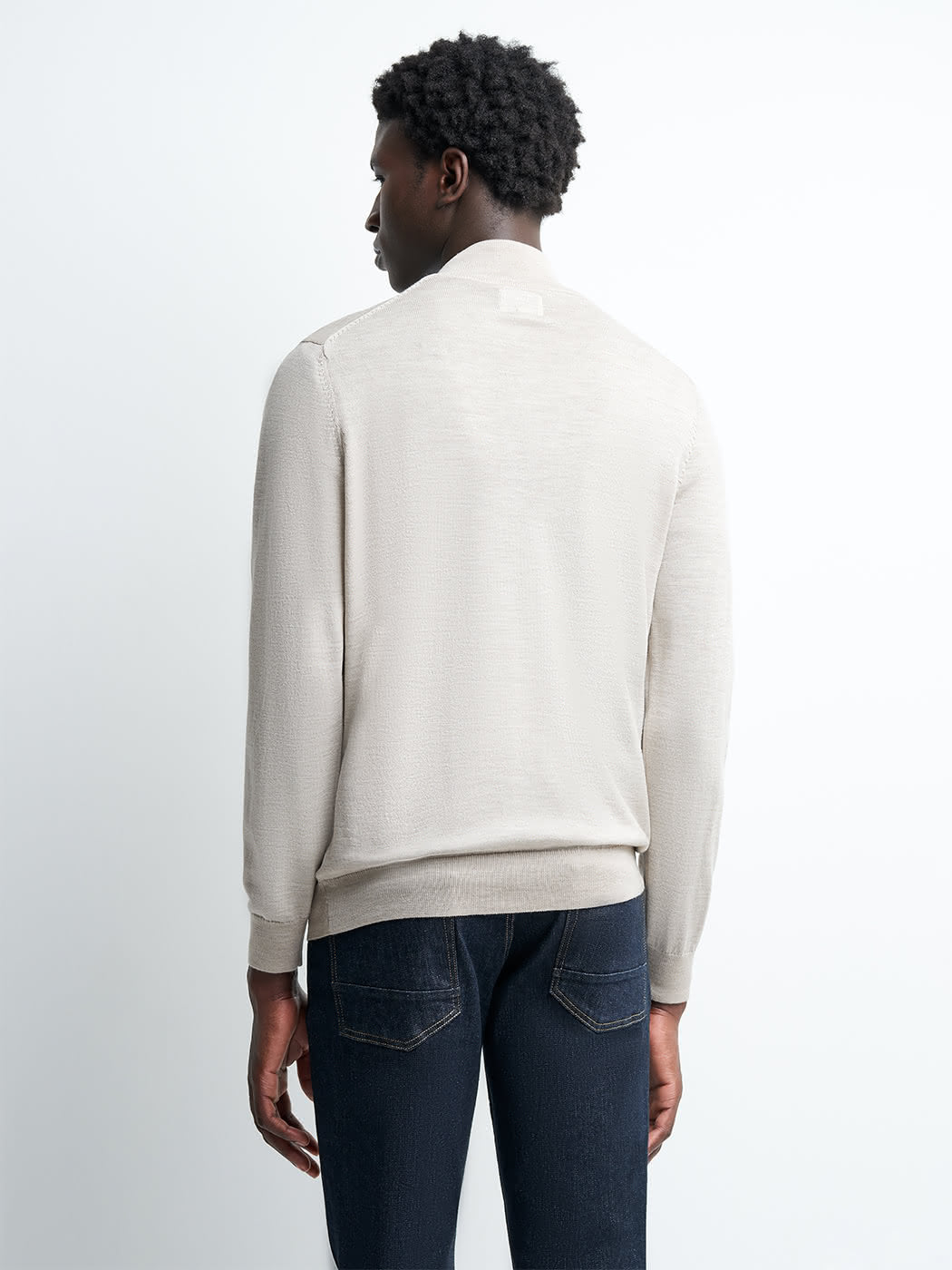 Pull col montant zippé en laine mérinos - DEVRED 1902
