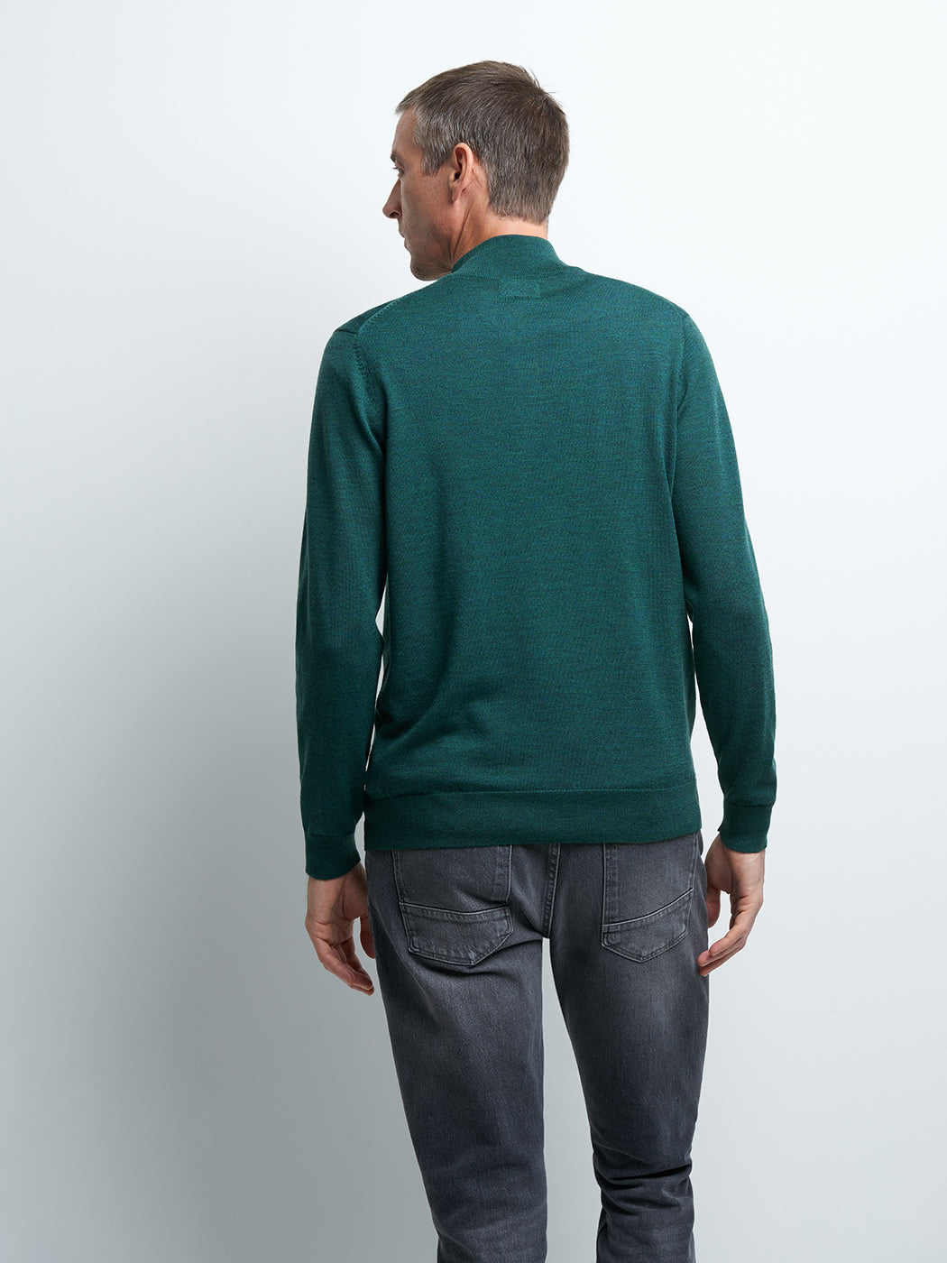Pull col montant zippé en laine mérinos - DEVRED 1902