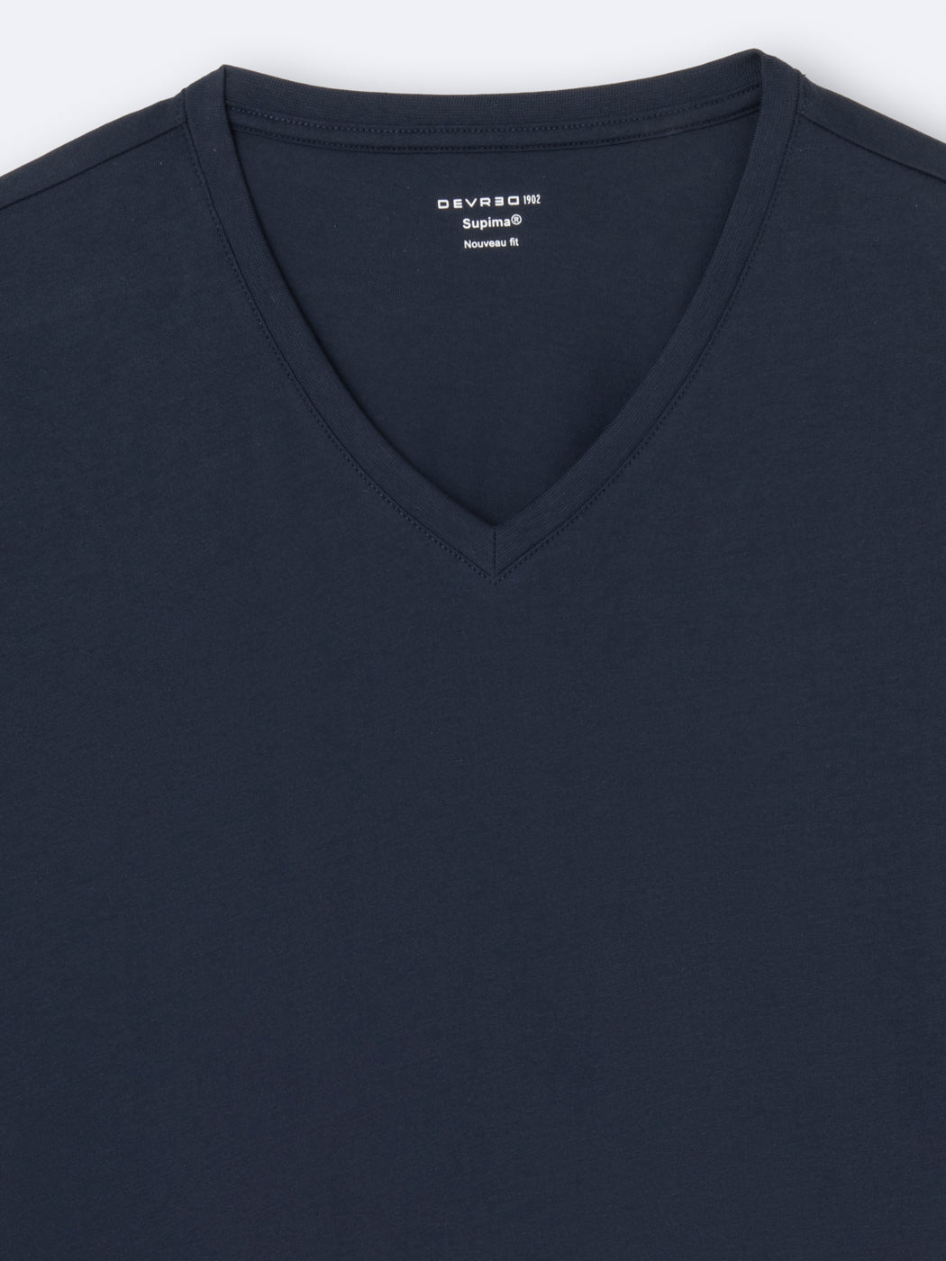 T-shirt col V en coton Supima®