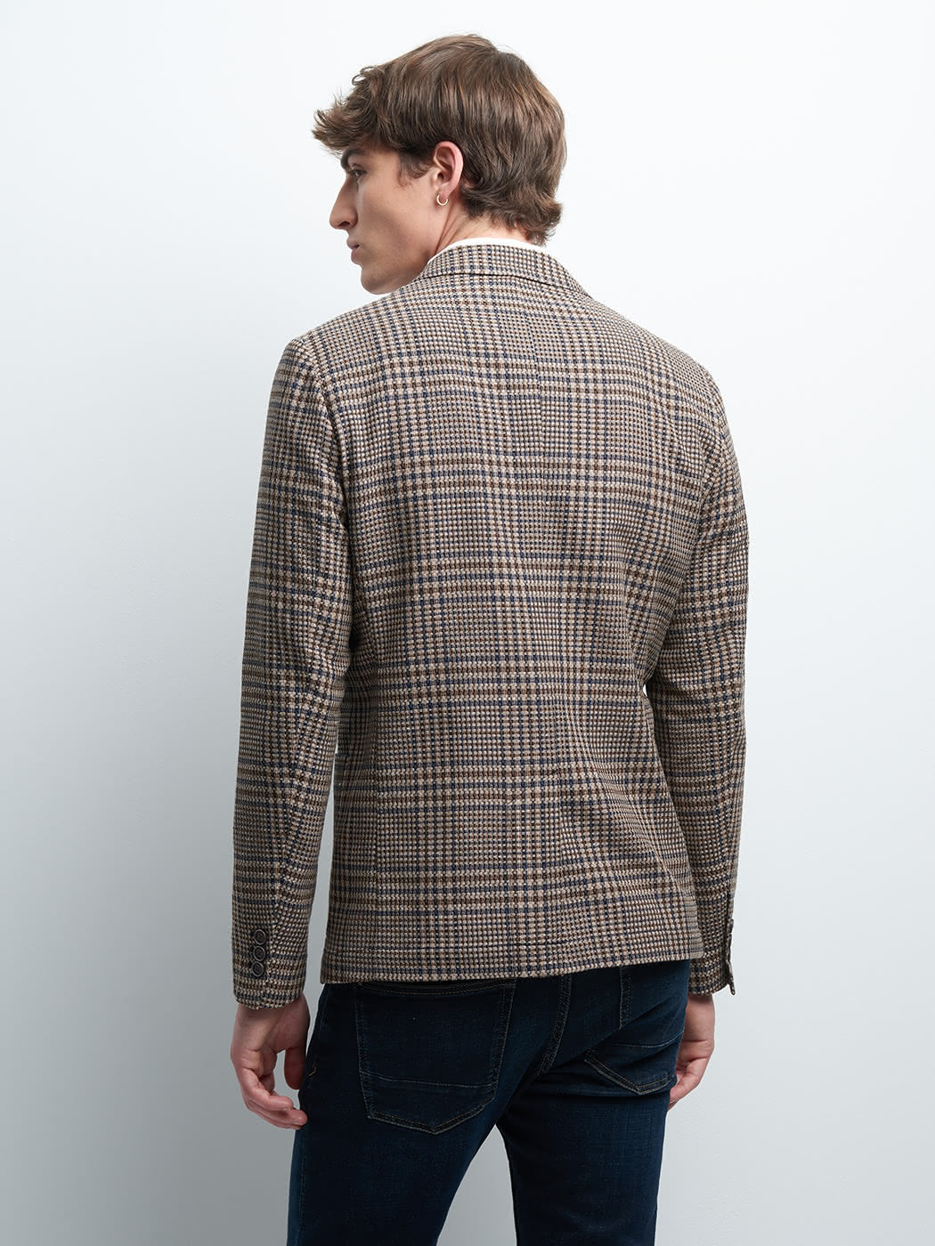 Veste slim en coton mélangé à carreaux - DEVRED 1902