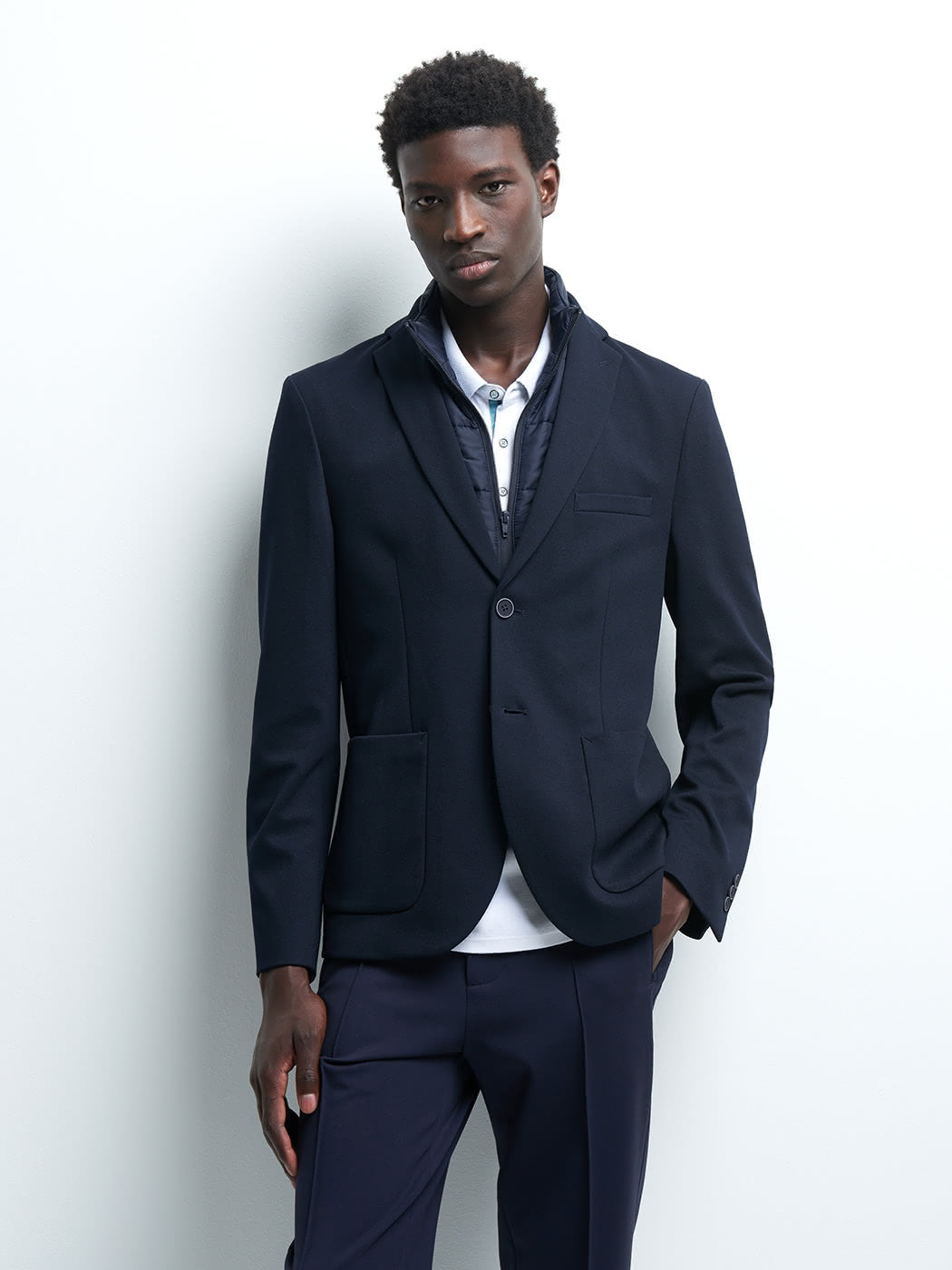 Veste à parementure slim uni - DEVRED 1902