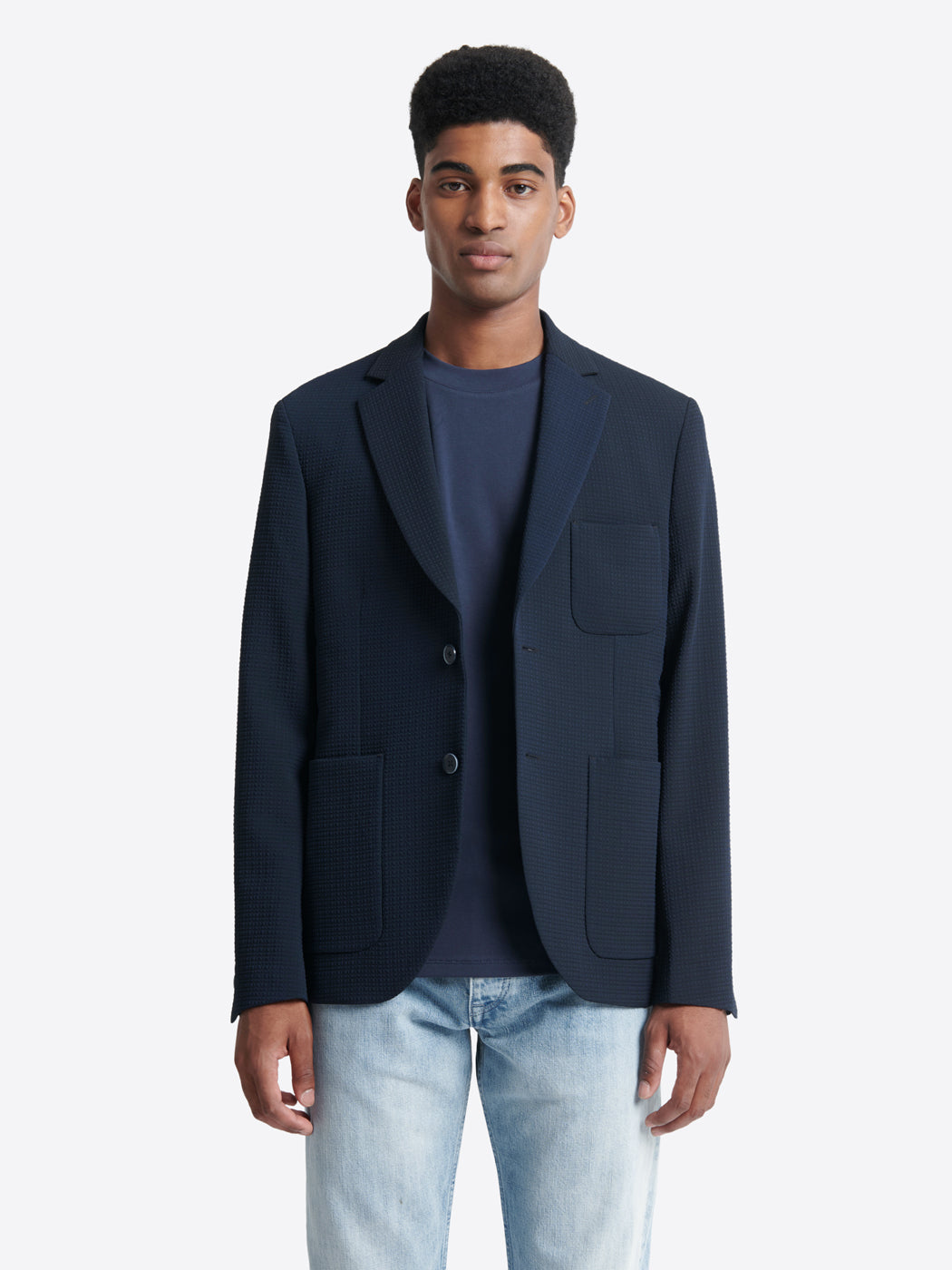 Veste de ville slim en seersucker - DEVRED 1902