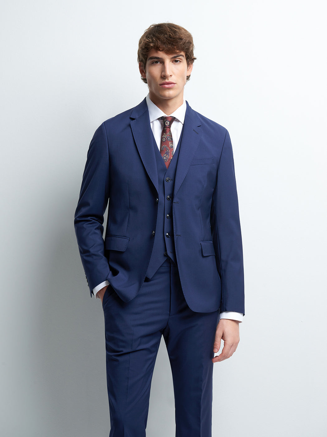 Veste coordonnable extra-slim en laine - DEVRED 1902