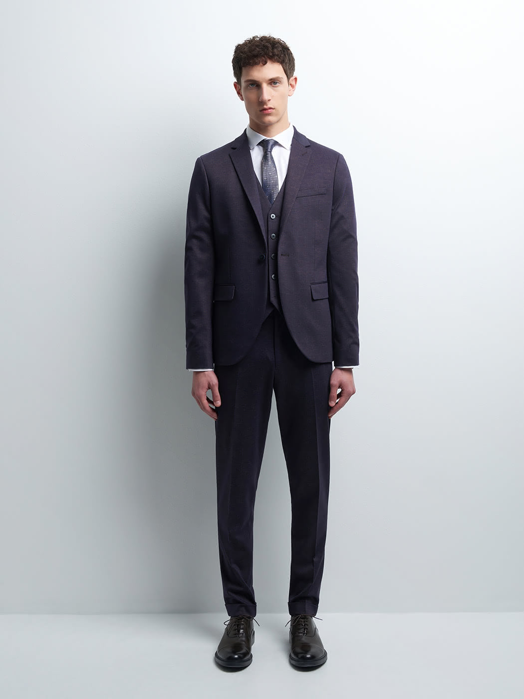 Veste coordonnable extra slim à carreaux - DEVRED 1902
