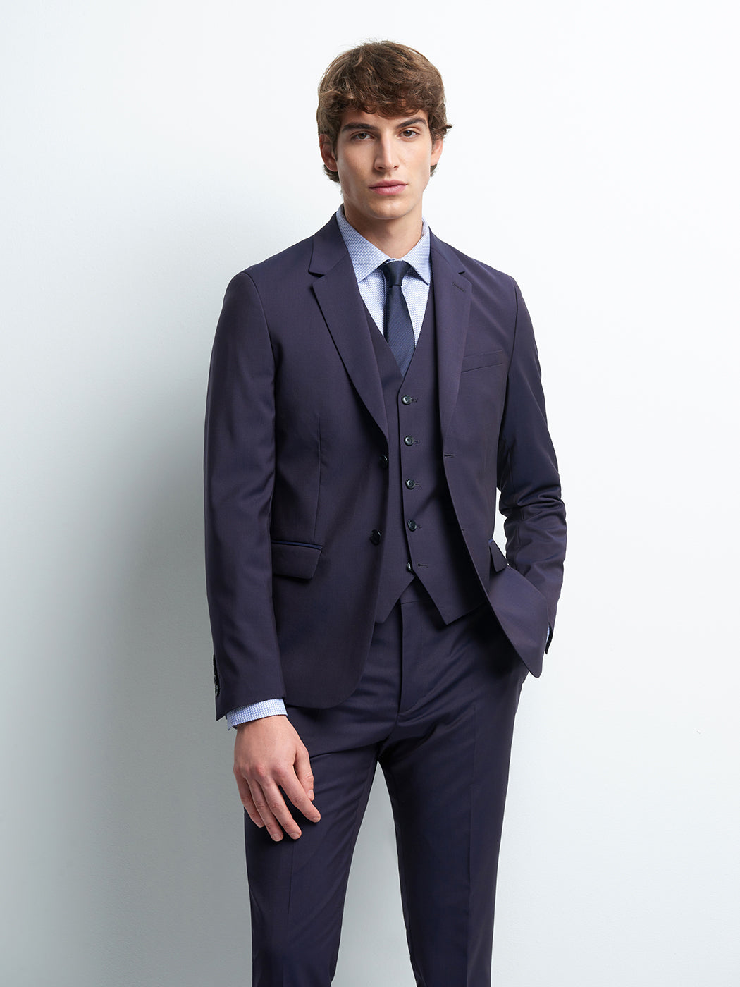 Veste coordonnable extra-slim en laine - DEVRED 1902
