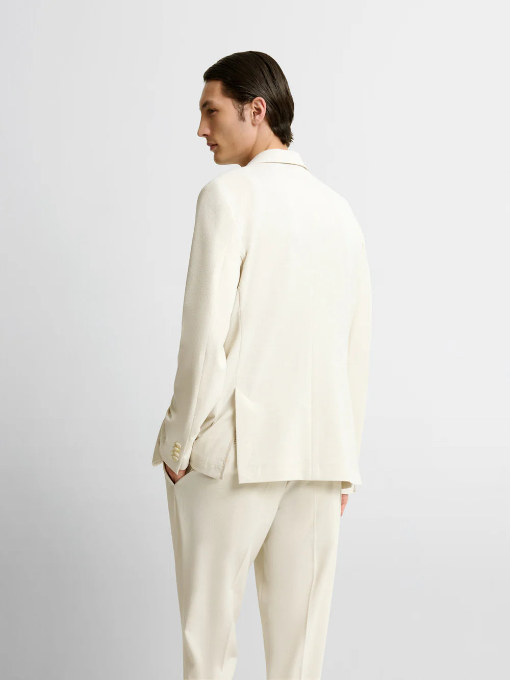 Costume 2 pièces slim bistretch blanc neige