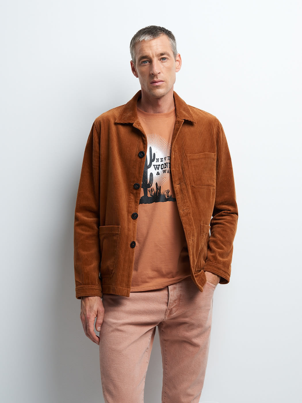 Veste casual en velours col chemise - DEVRED 1902