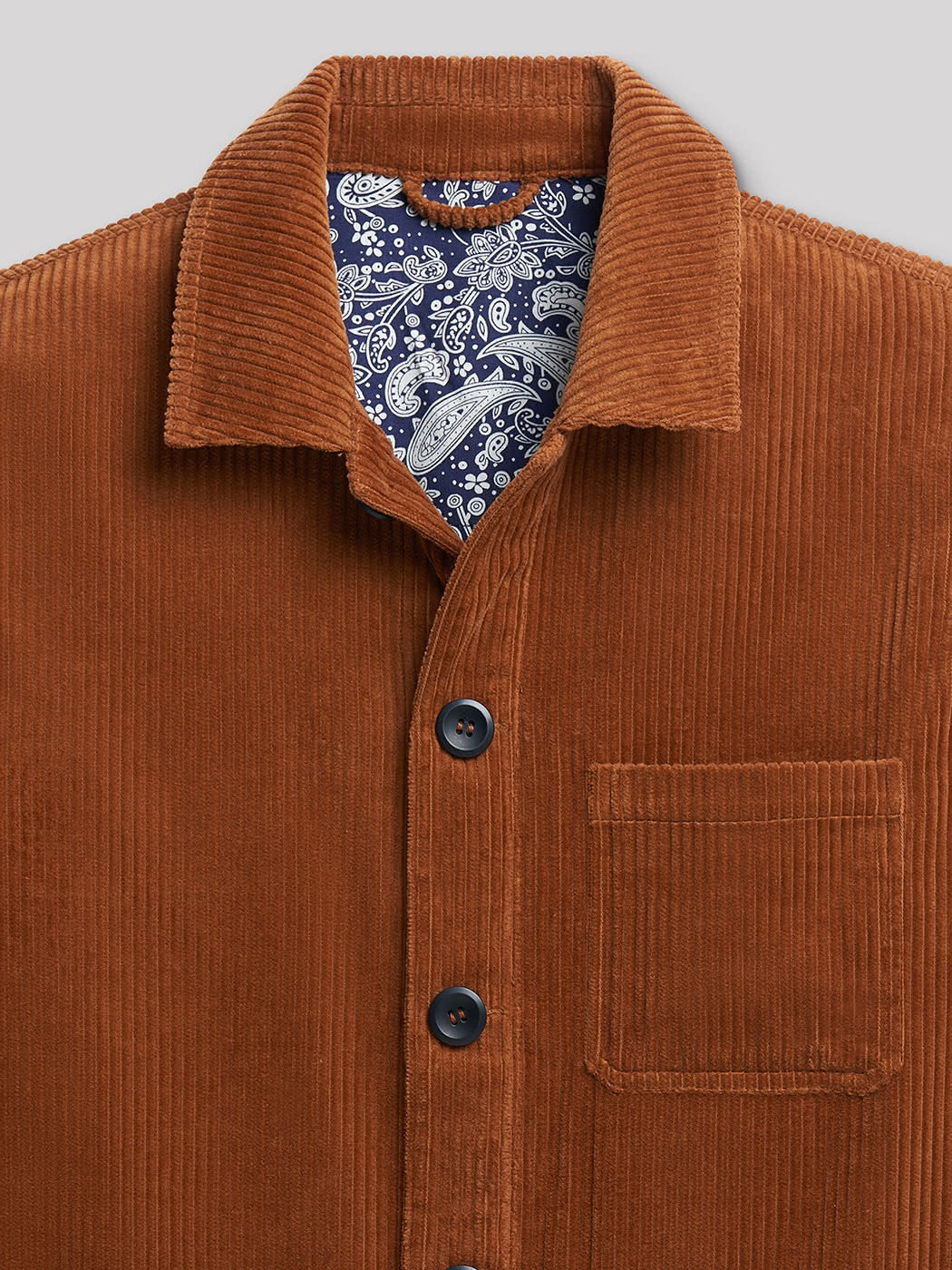 Veste casual en velours col chemise - DEVRED 1902