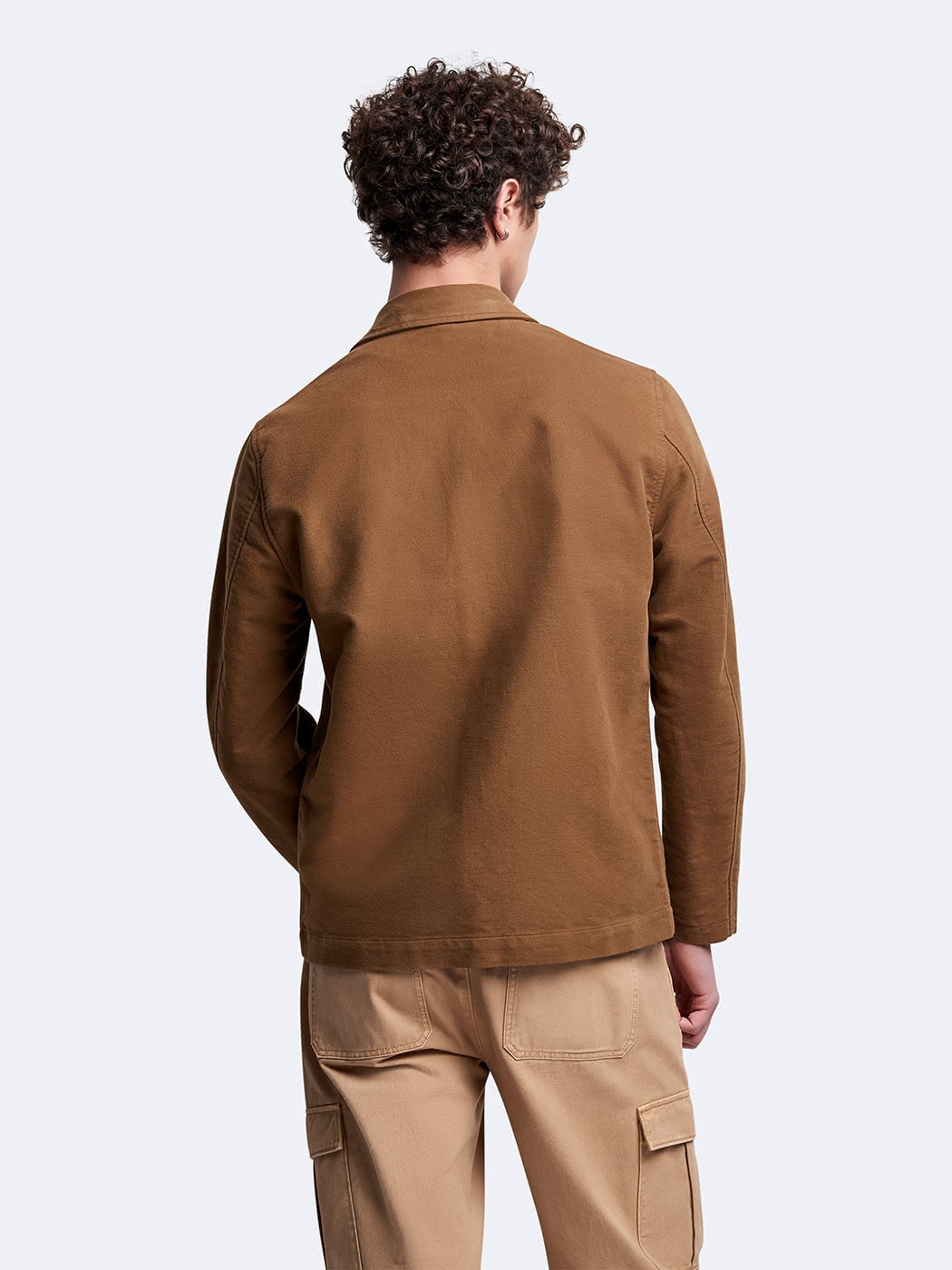 Veste casual droite en coton col chemise - DEVRED 1902