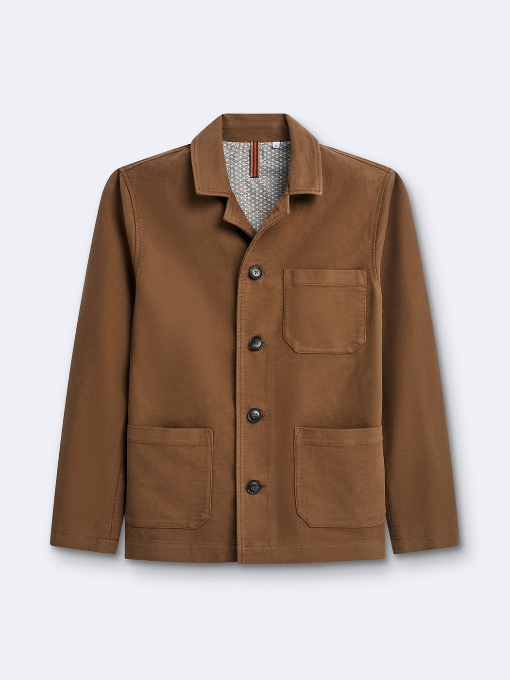 Veste casual droite en coton col chemise - DEVRED 1902