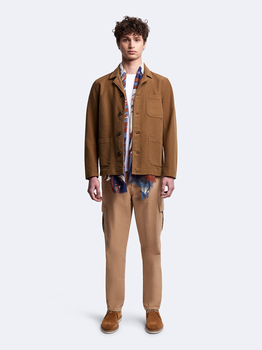Veste casual droite en coton col chemise - DEVRED 1902