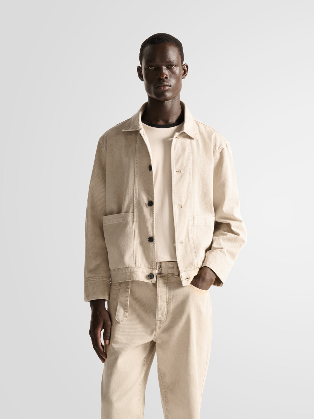 Veste col chemise en twill - L'atelier - DEVRED 1902