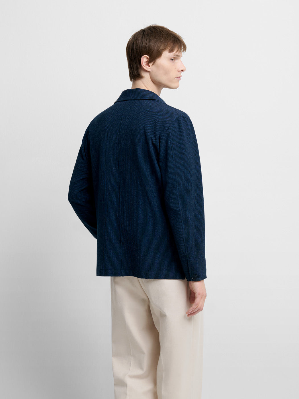 Veste regular col chemise en seersucker - DEVRED 1902