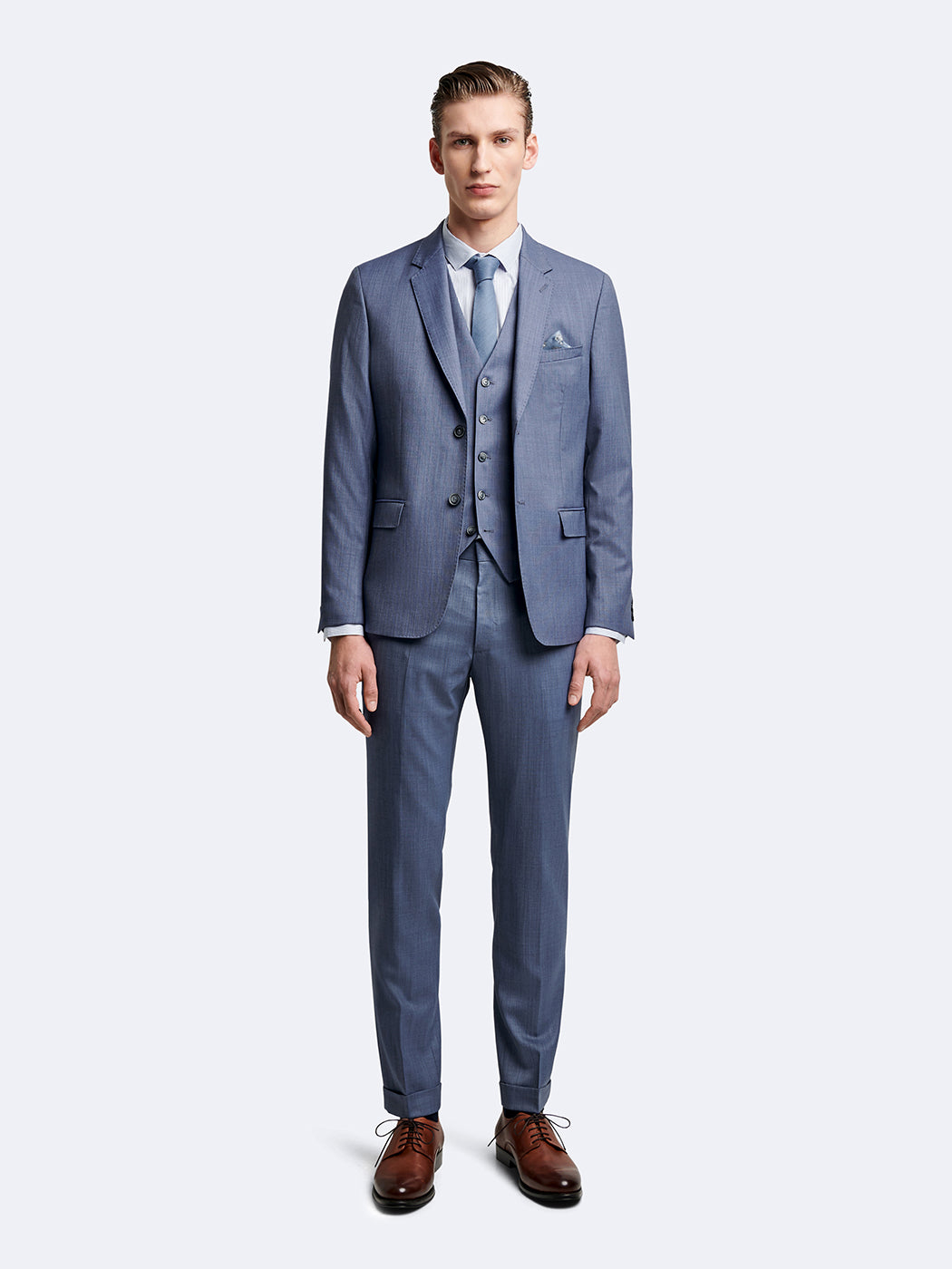 Pantalon de costume bistretch 100% laine - DEVRED 1902