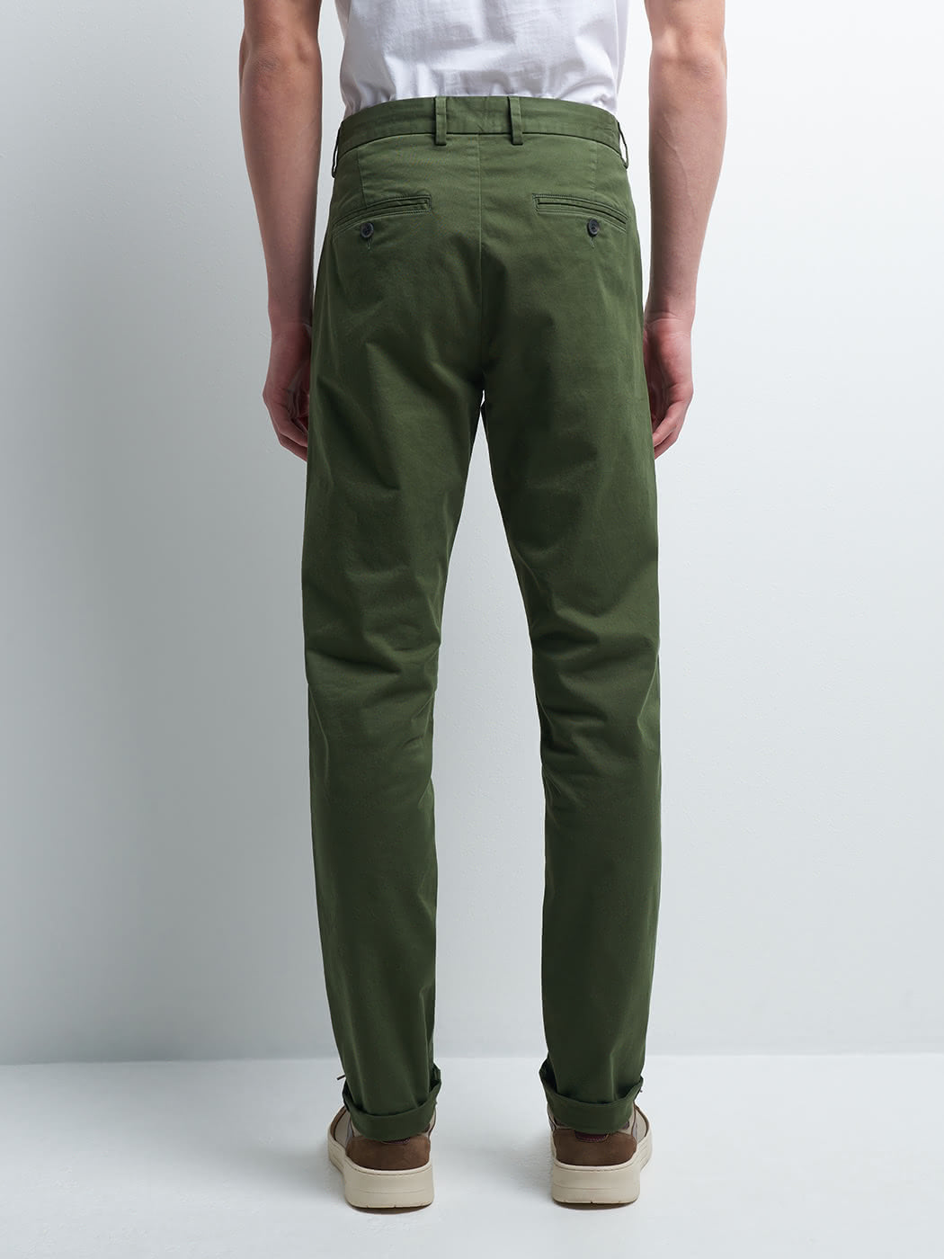 Chino slim en coton élasthane uni - DEVRED 1902