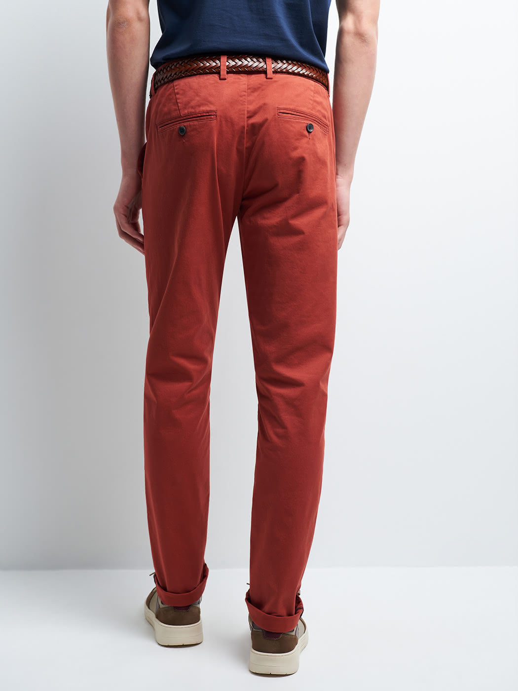 Chino slim en coton élasthane uni - DEVRED 1902