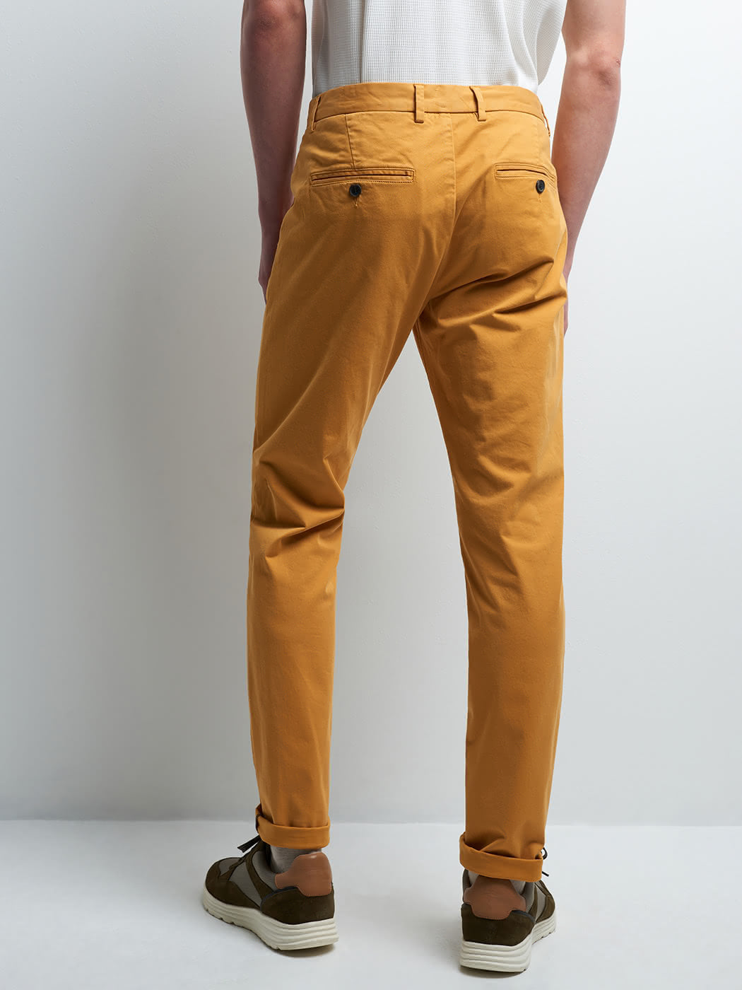 Chino slim en coton élasthane uni - DEVRED 1902