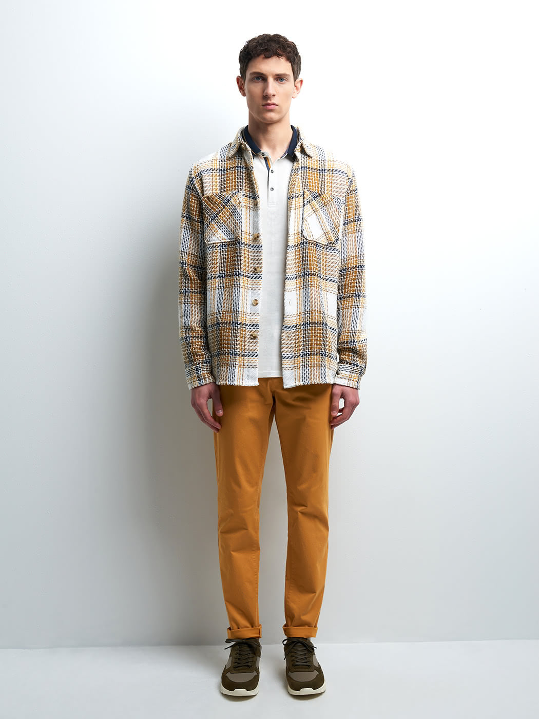 Chino slim en coton élasthane uni - DEVRED 1902
