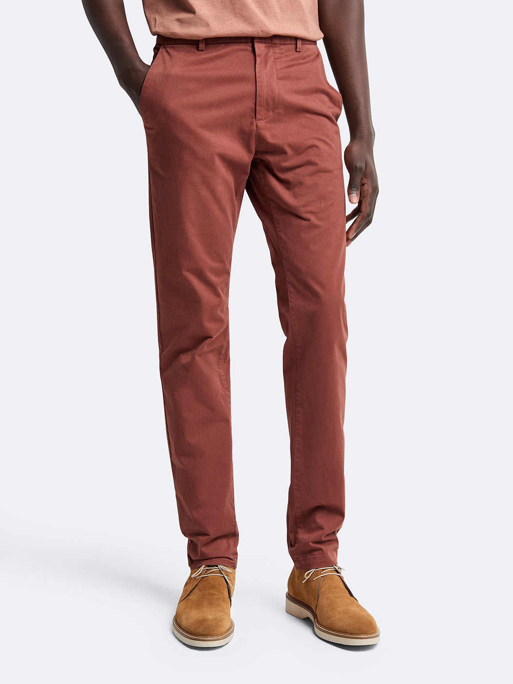 Chino slim en coton élasthane uni - DEVRED 1902