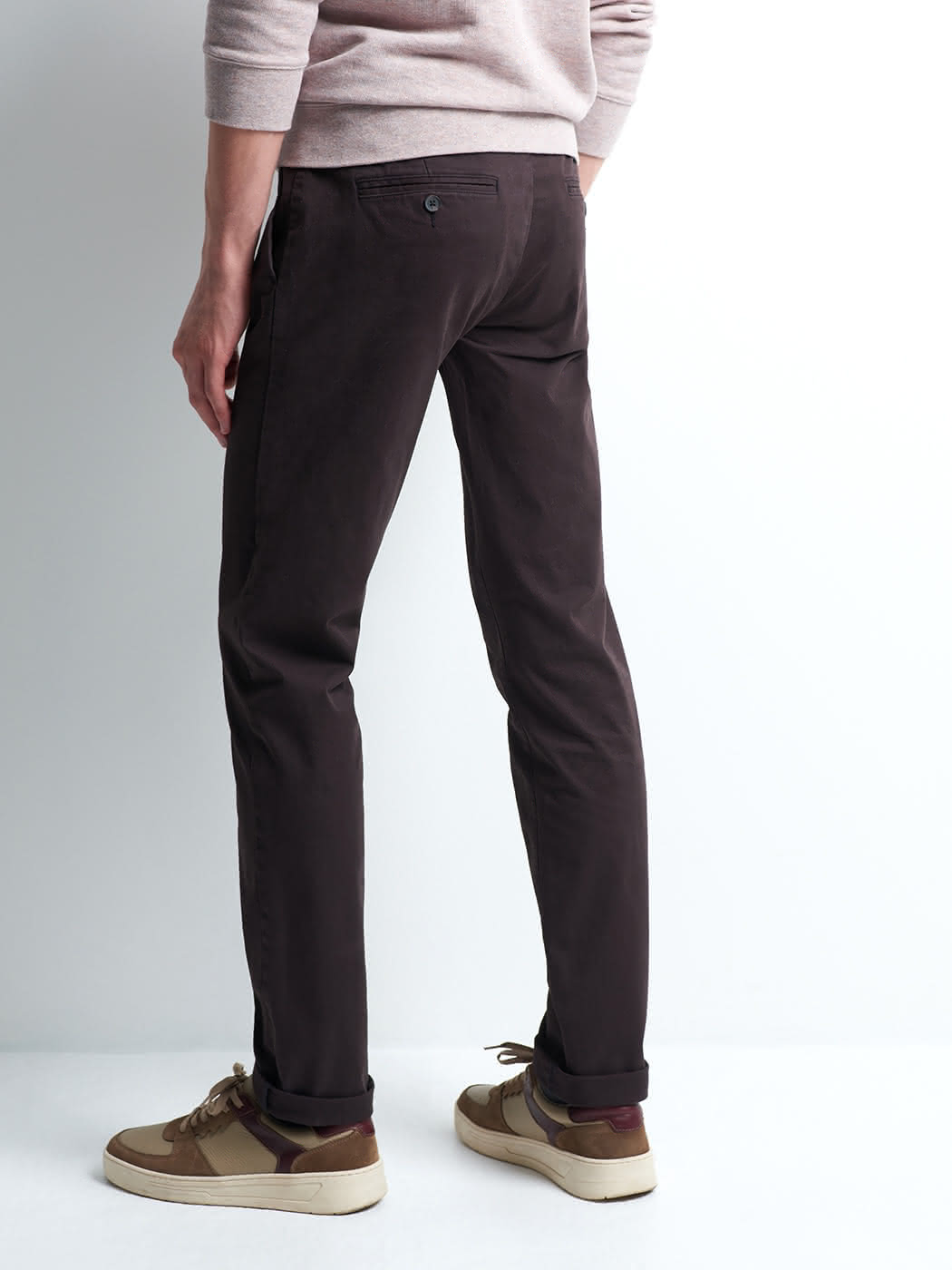 Chino slim en coton élasthane uni - DEVRED 1902