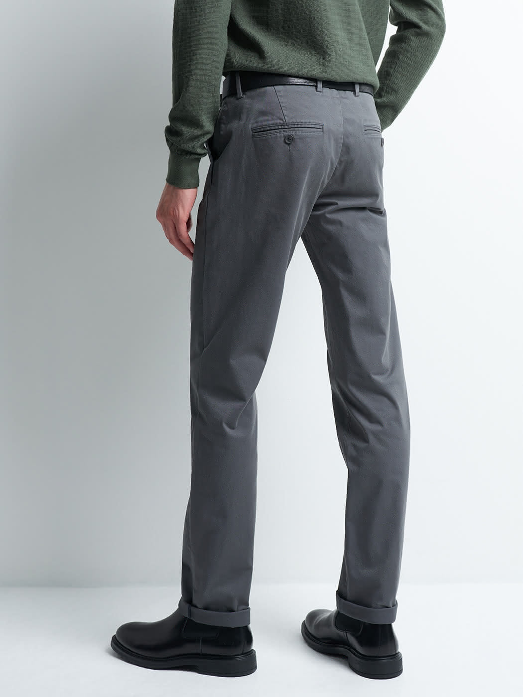Chino slim en coton élasthane uni - DEVRED 1902