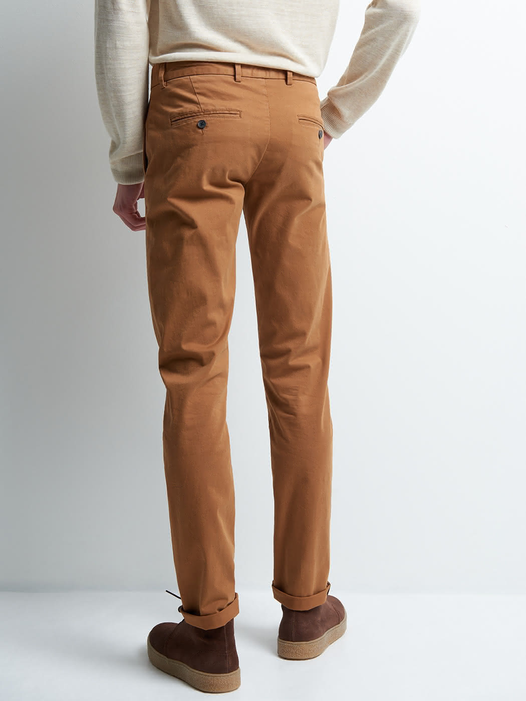 Chino slim en coton élasthane uni - DEVRED 1902