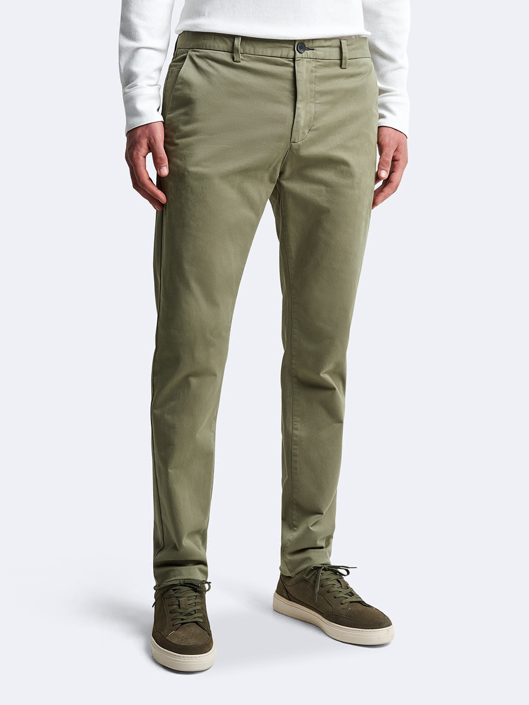 Chino slim en coton élasthane uni - DEVRED 1902
