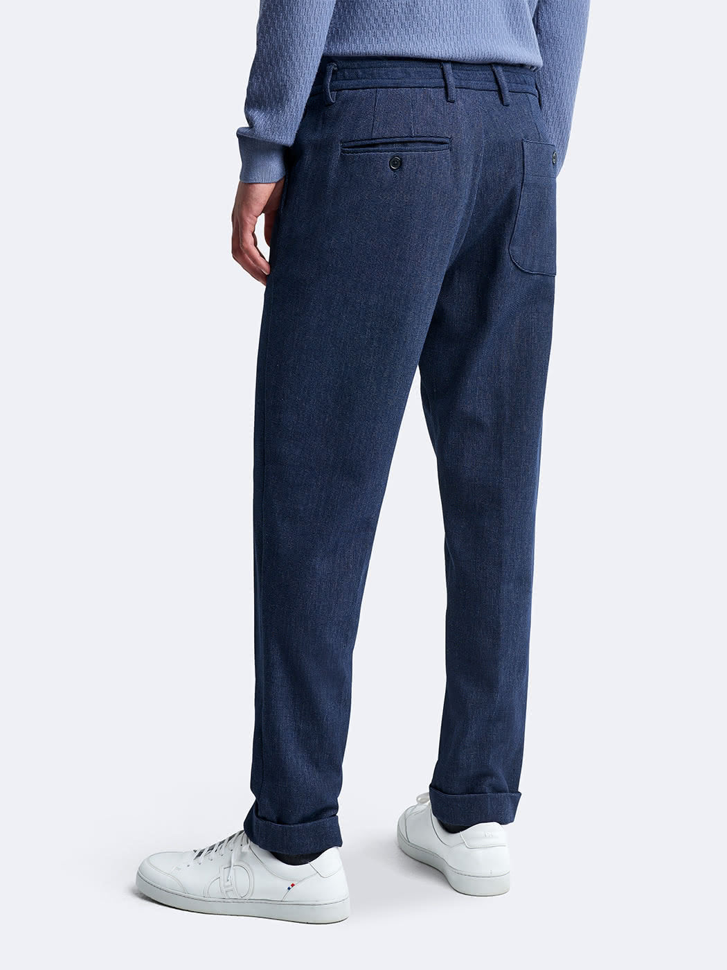 Chino en coton mélangé faux uni - DEVRED 1902