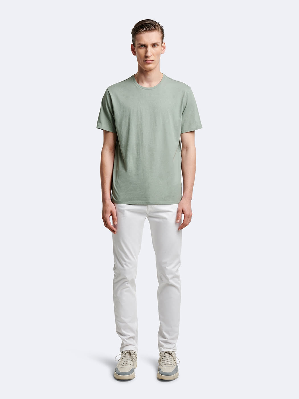 Chino slim en coton élasthane uni - DEVRED 1902