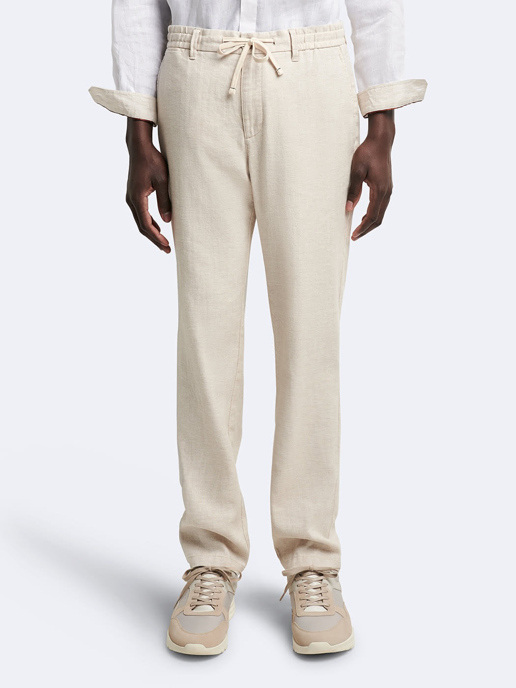 Chino en coton - lin faux uni - DEVRED 1902