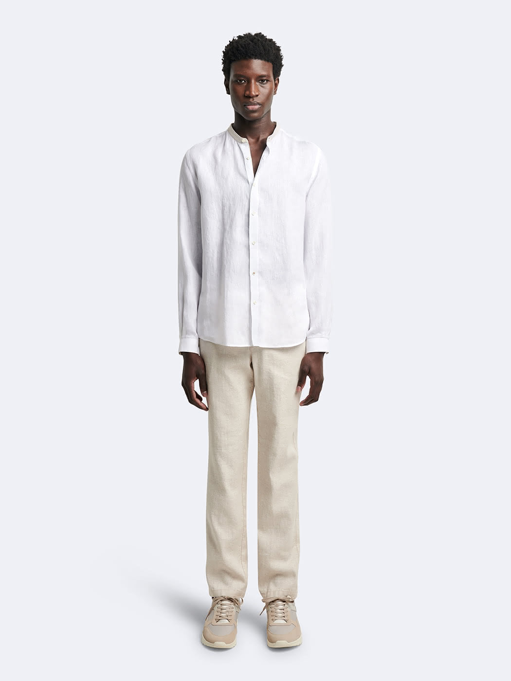 Chino en coton - lin faux uni - DEVRED 1902