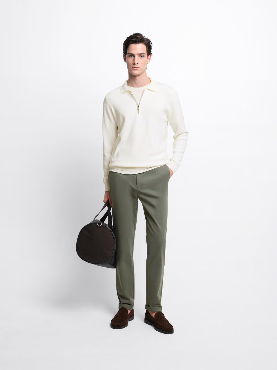 Chino en coton mélangé stretch - DEVRED 1902