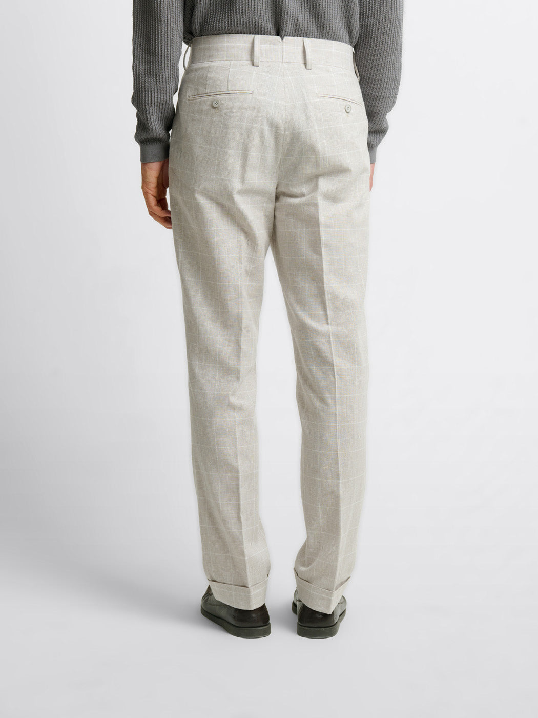 Chino à carreaux en coton lin - DEVRED 1902