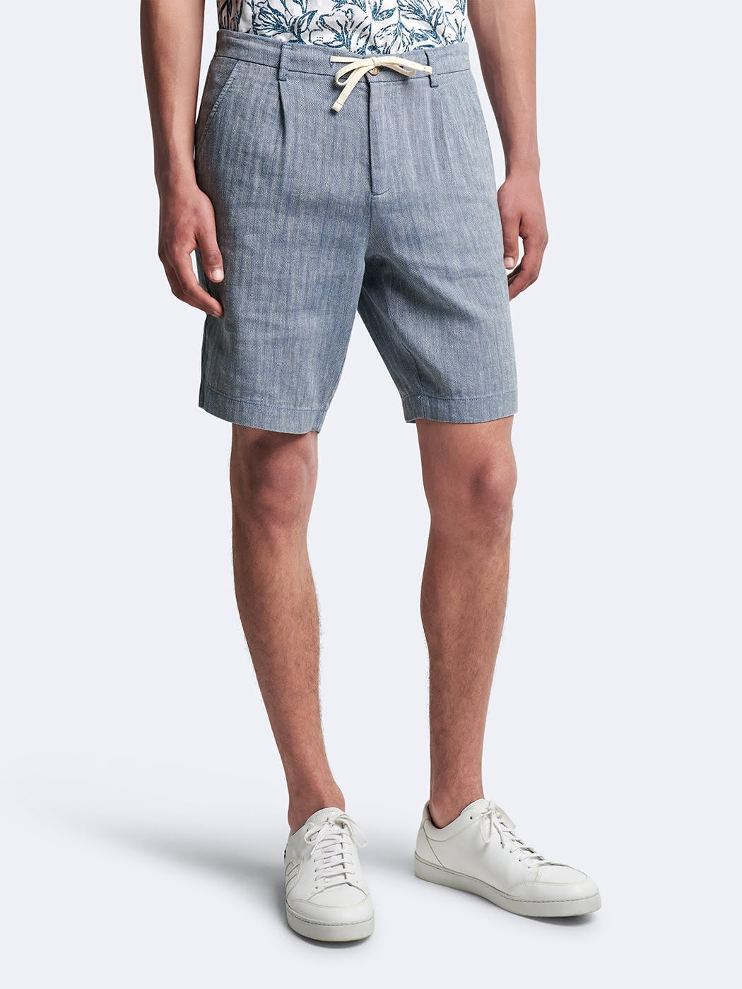 Bermuda en coton - lin faux uni - DEVRED 1902
