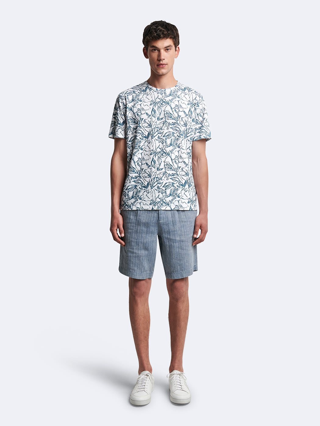 Bermuda en coton - lin faux uni - DEVRED 1902