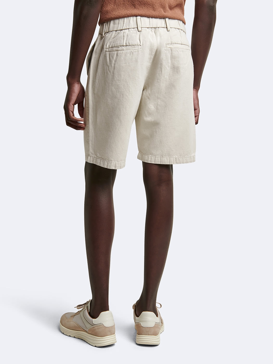 Bermuda en coton - lin faux uni - DEVRED 1902